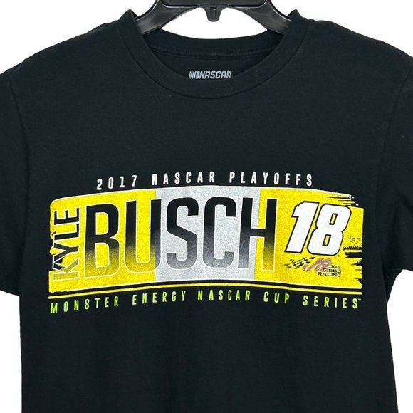 Fanatics Mens S 2017 Kyle Busch 18‎ Monster Energy NASCAR Cup Series T-Shirt - Picture 3 of 7